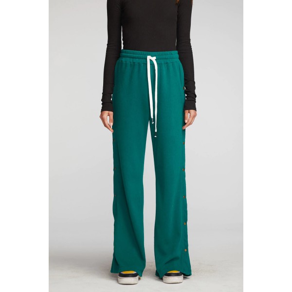 Wide Leg Button Sweat Pant