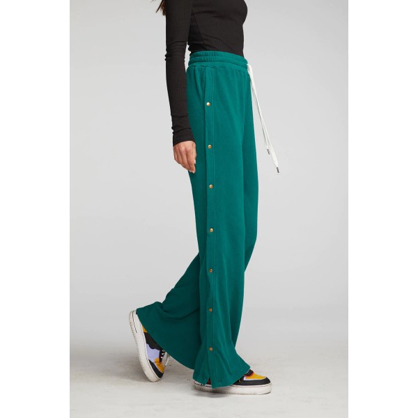 Wide Leg Button Sweat Pant