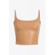 Faux Leather Crop Cami