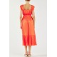 Flutter Sleeve Midi Dress