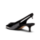 The Goldfinch Kitten Heel - Black Patent Leather