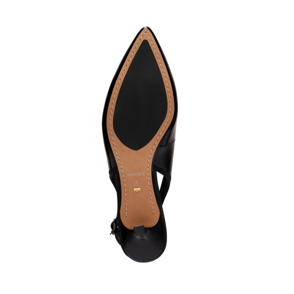 The Goldfinch Kitten Heel - Black Patent Leather