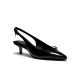 The Goldfinch Kitten Heel - Black Patent Leather