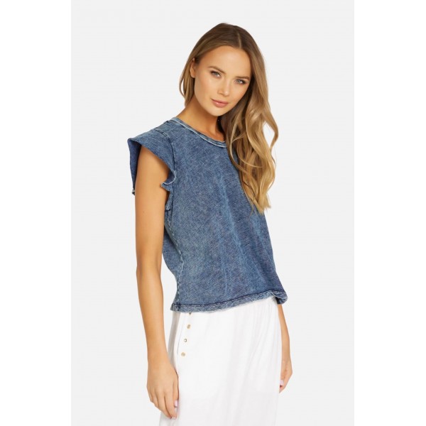 Bronte Short Sleeve Acid Denim Tee