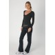 Deep V-Neck Long Sleeve