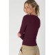 Deep V-Neck Long Sleeve