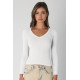 Deep V-Neck Long Sleeve