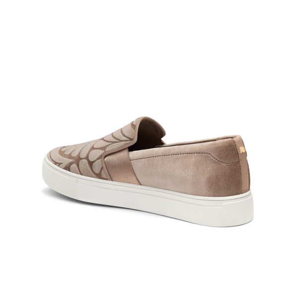 The Swift - Taupe Velvet Embroidery